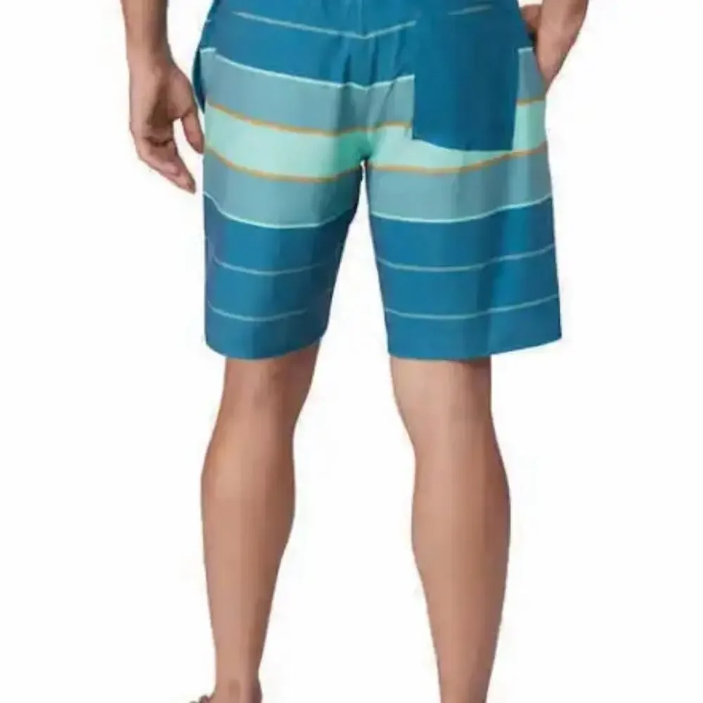 Hang Ten Men's Swim Trunks Shorts Swimwear Green Aqua Size XL NWT